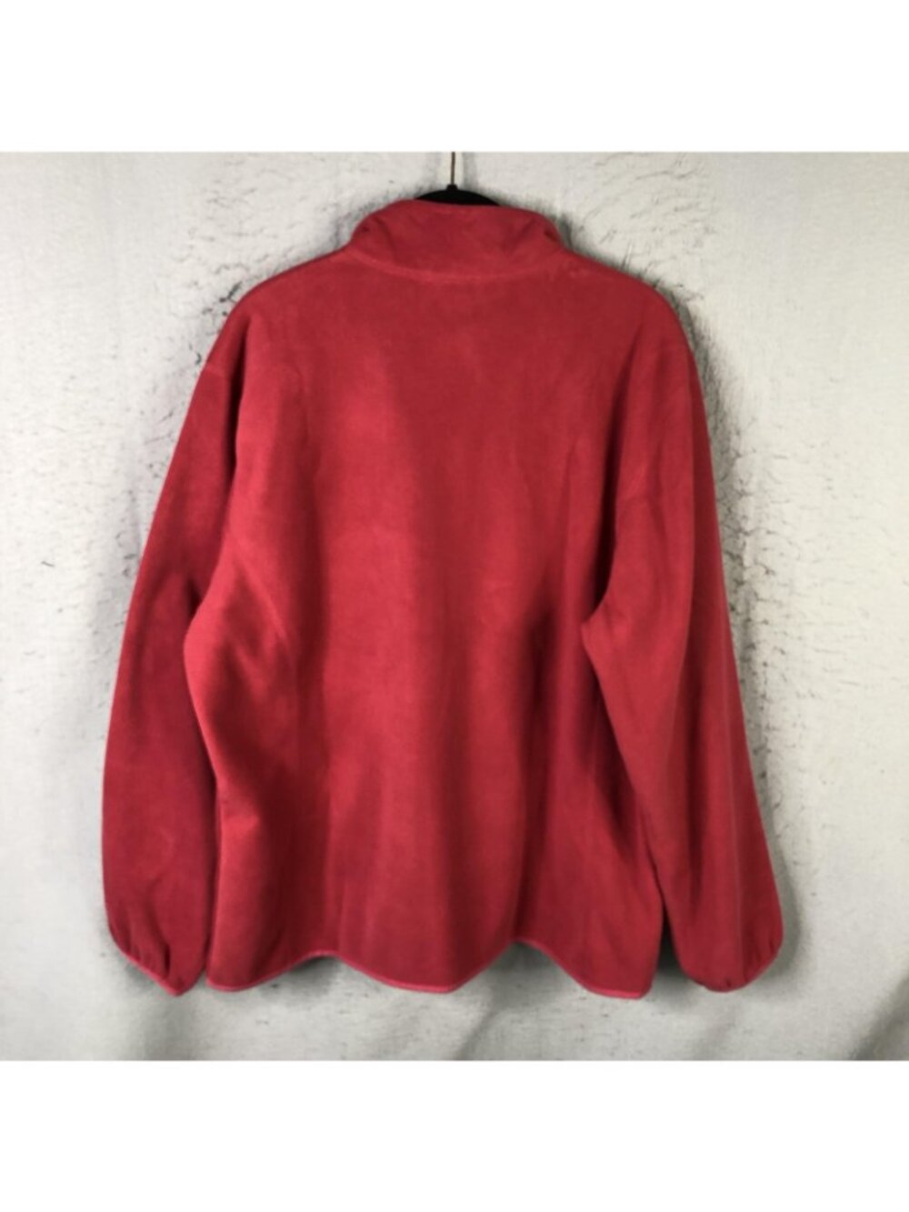 Lands' End Jacket Womens 1X Red Fleece Marinac WindCheck Zip Water Resistant - Picture 2 of 16